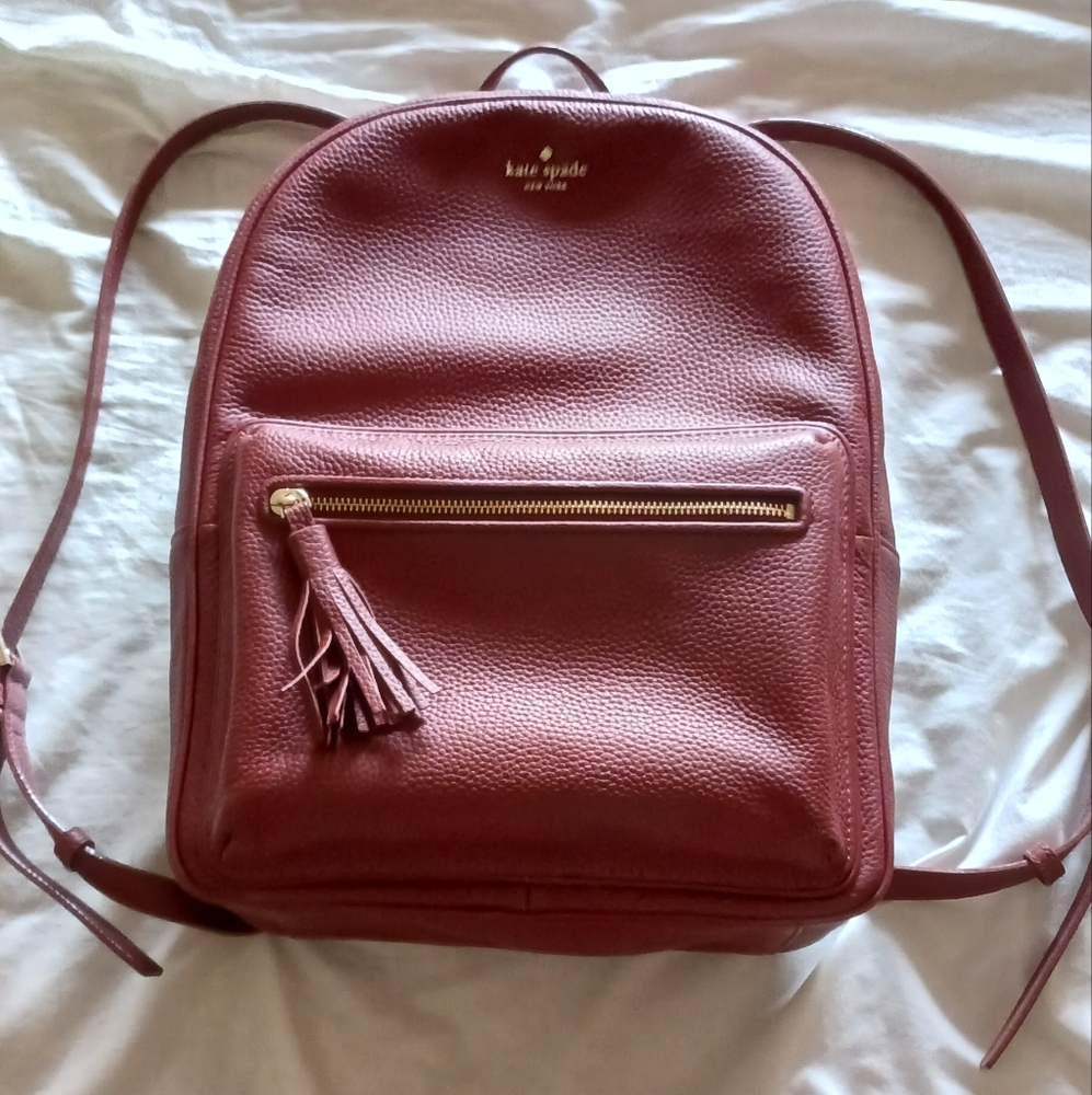 Kate Spade Brown Leather Backpack